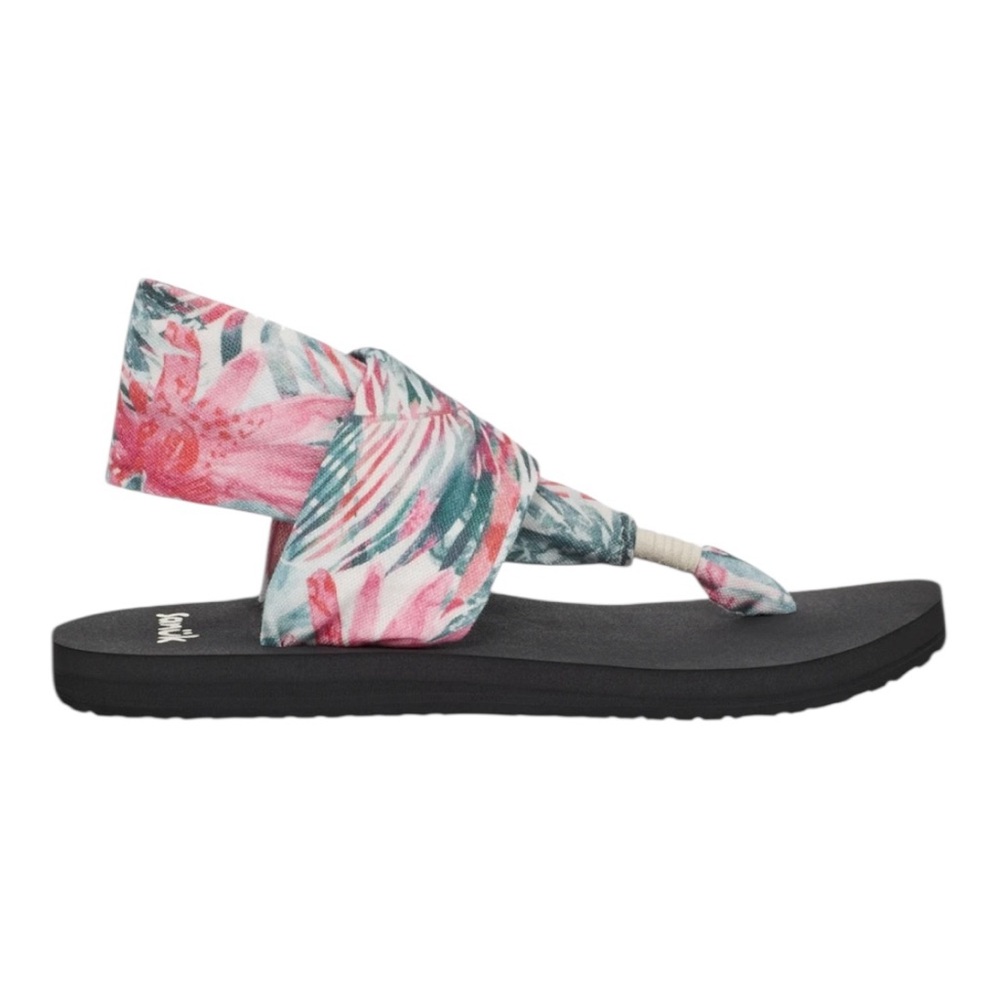 NWT Sanuk Women’s Sling ST Watercolor Palm Sandals. Size 11.